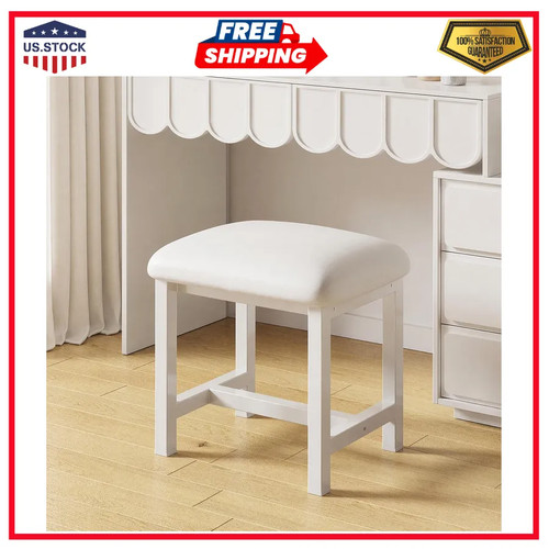 White vanity stool - stool, small