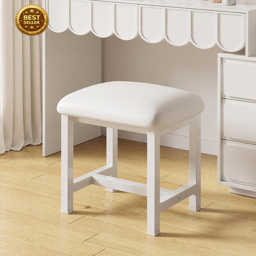 White vanity stool - vanity, small